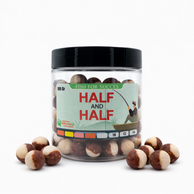 Boilies Fishmeal Squid & Pruna Half & Half - Alb