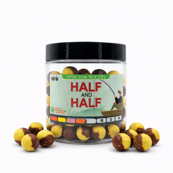 Boilies Fishmeal Squid & Pruna Half & Half - Galben