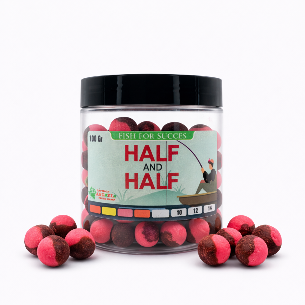 Boilies Fishmeal Squid & Pruna Half & Half - Roz